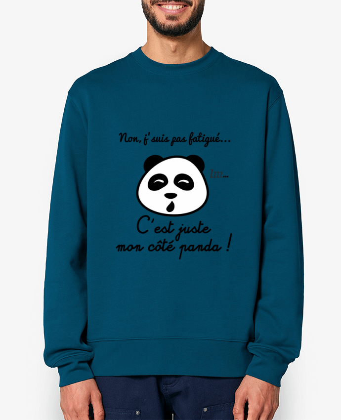 Sweat-shirt Non j'suis pas fatigué c'est mon côté panda Par Benichan