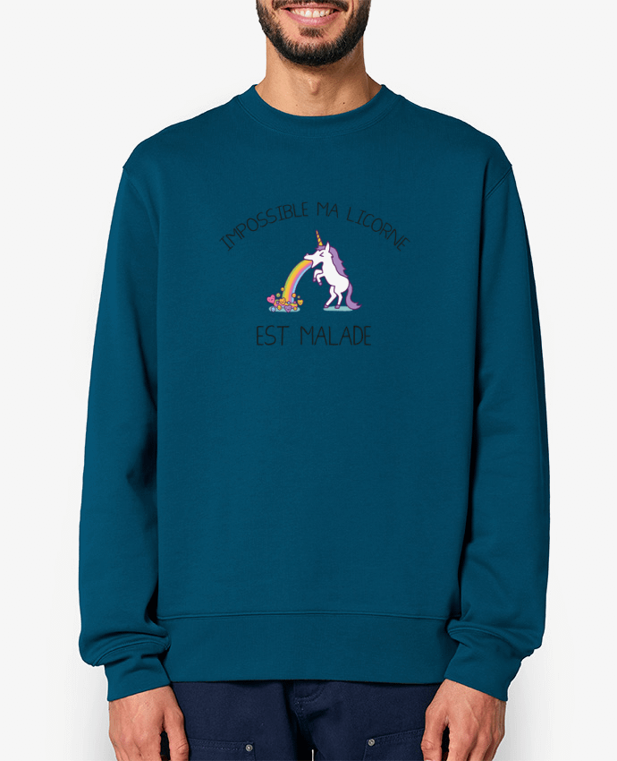 Sweat-shirt Impossible ma licorne est malade ! Par tunetoo