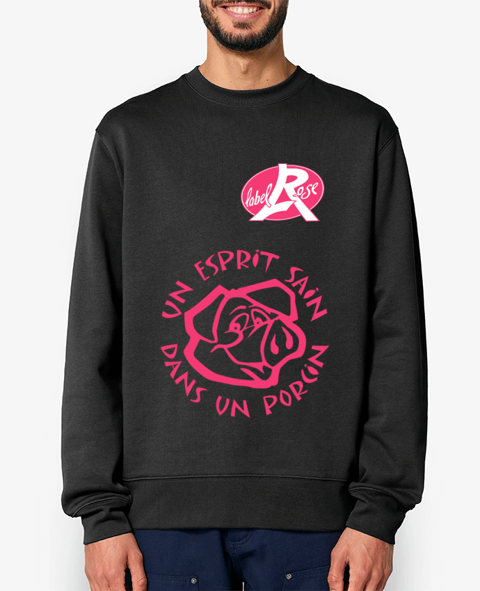 Sweat-shirt un esprit sain dans un  porcin Par LabelRose