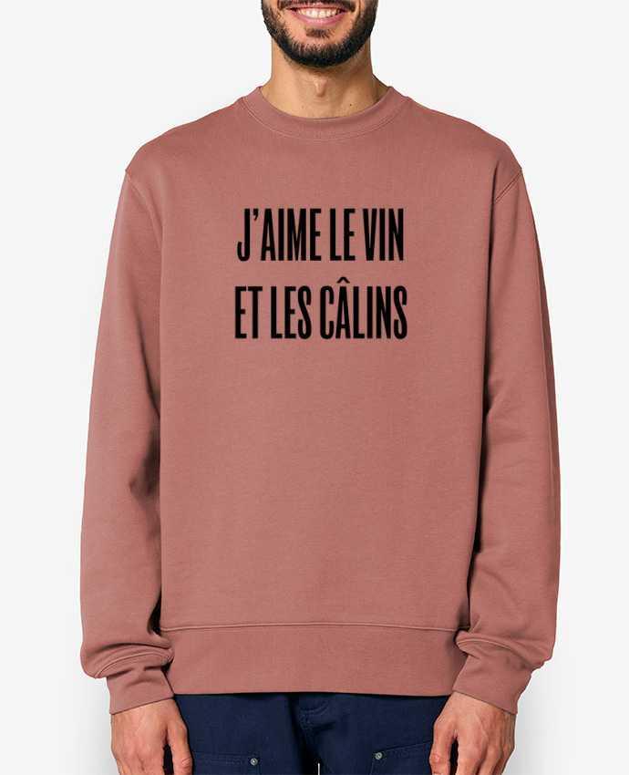 Sweat-shirt J'aime le vin et les câlins Par tunetoo