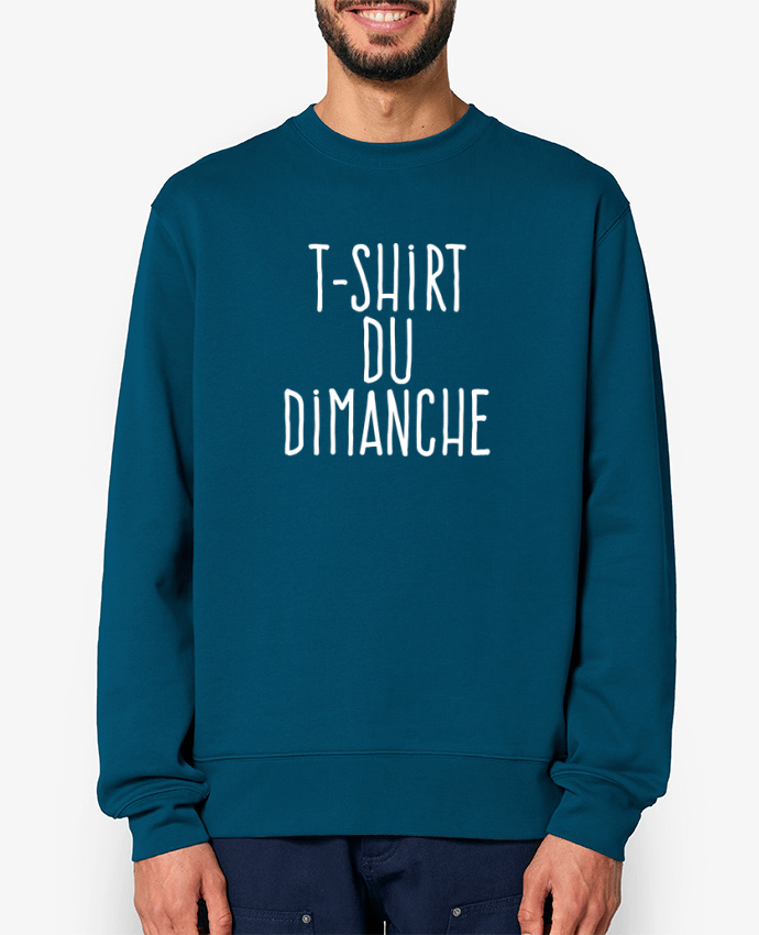 Sweat-shirt T-shirt du dimanche - blanc Par justsayin