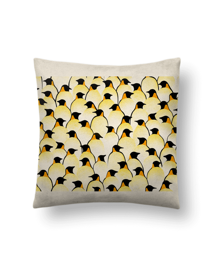 Cushion suede touch 45 x 45 cm Pengouins by Florent Bodart