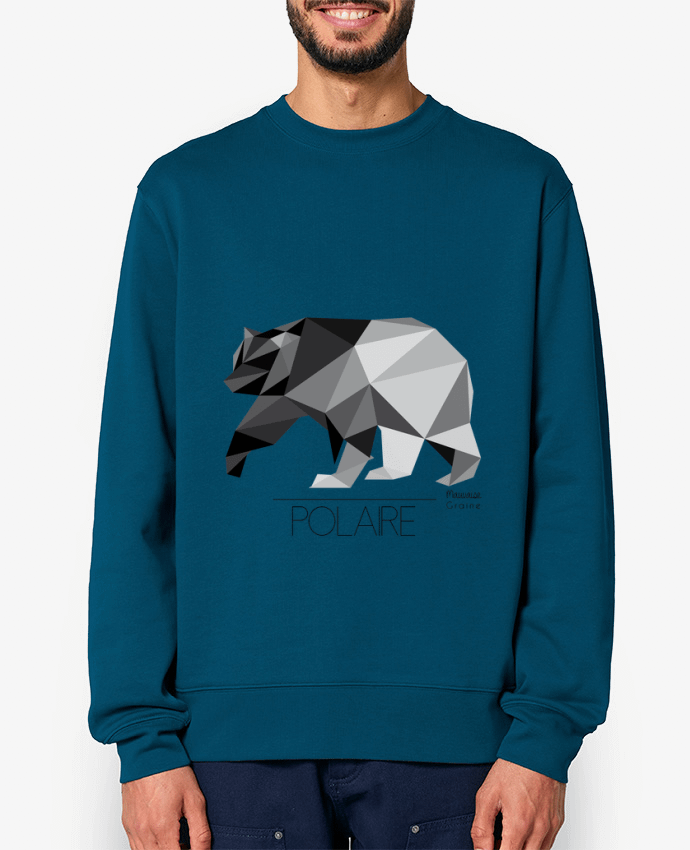 Sweat-shirt Ours polaire origami Par Mauvaise Graine