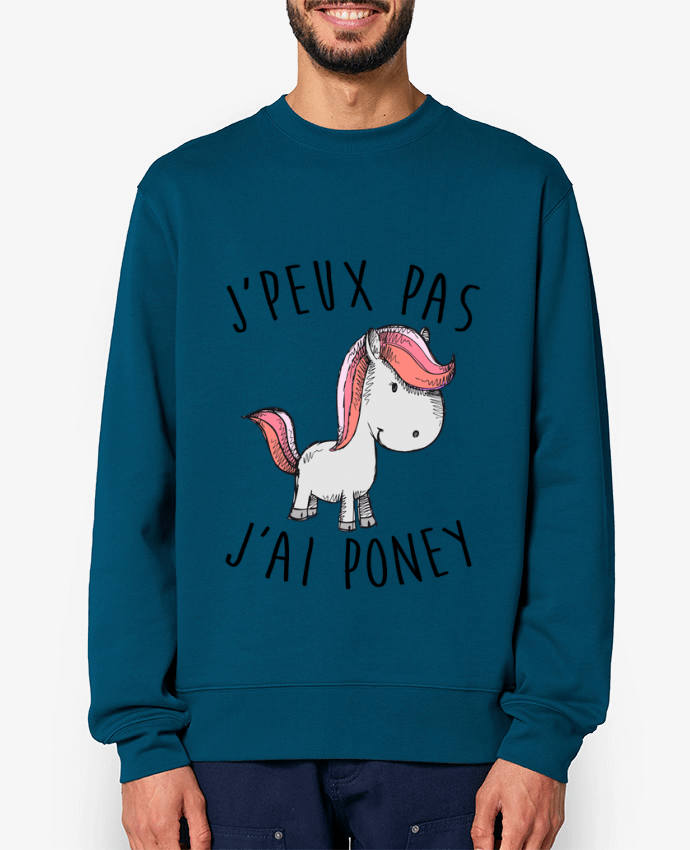 Sweat-shirt Je peux pas j'ai poney Par FRENCHUP-MAYO