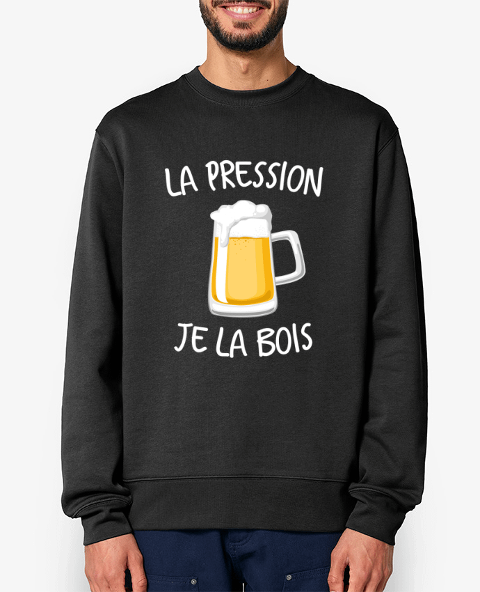 Sweat-shirt La pression je la bois Par FRENCHUP-MAYO