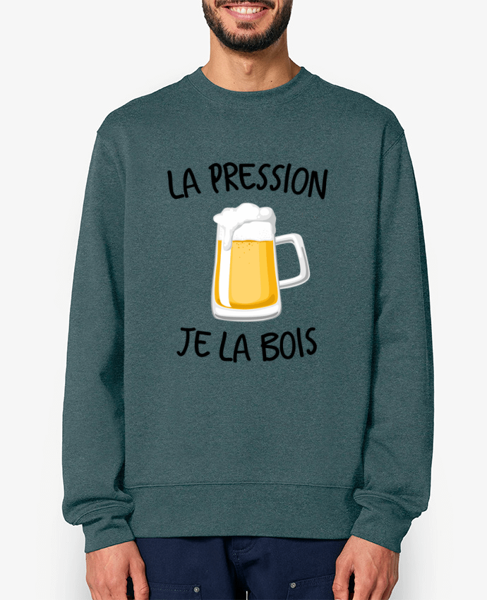 Sweat-shirt La pression je la bois Par FRENCHUP-MAYO