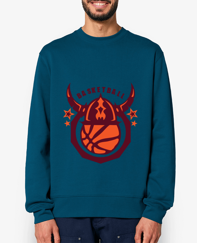 Sweat-shirt basketball casque viking logo sport club Par Achille