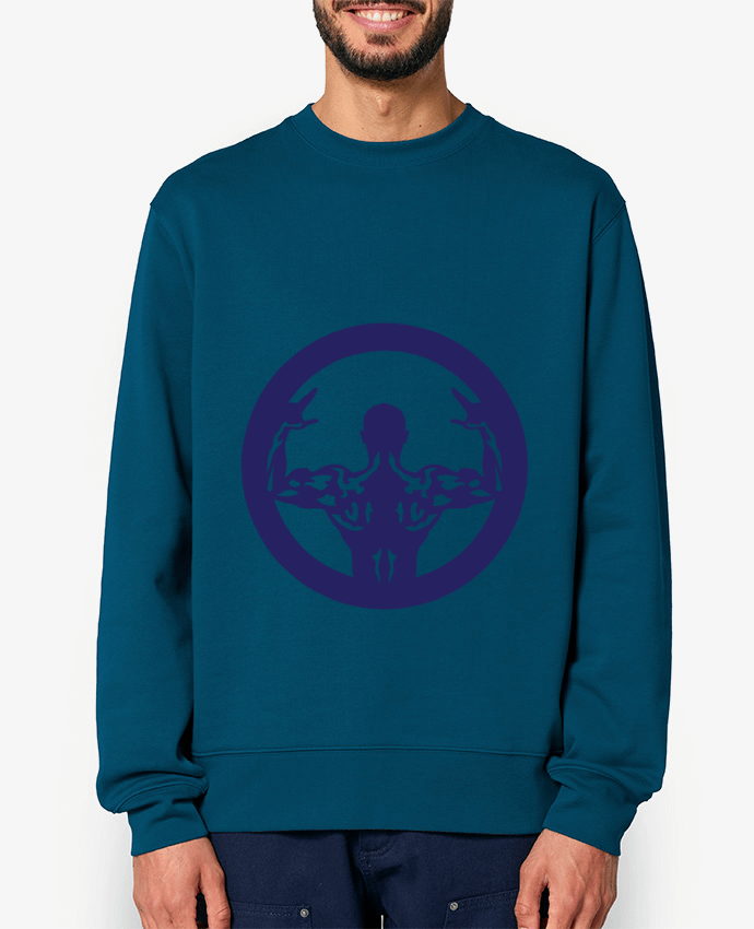 Sweat-shirt bodybuilding musculation logo biceps pose Par Achille