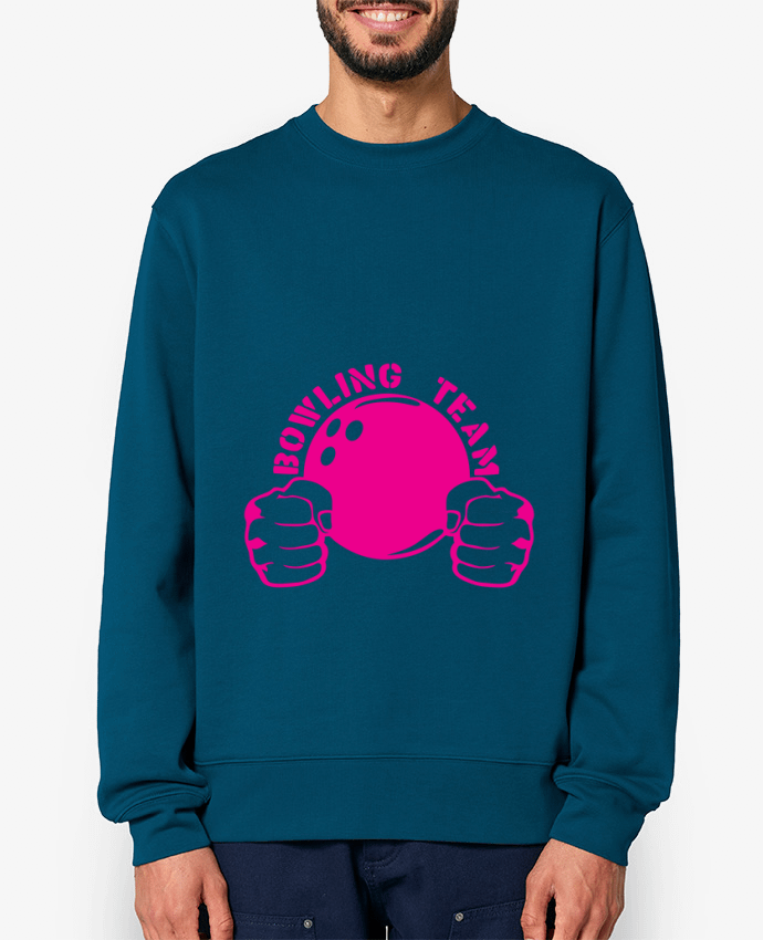 Sweat-shirt bowling team poing fermer logo club Par Achille