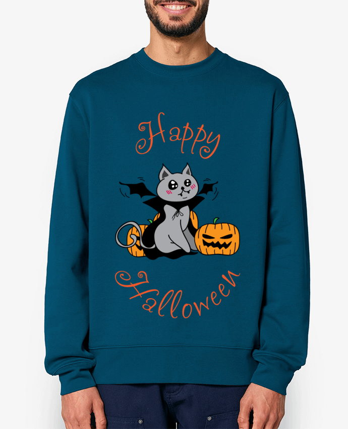 Sweat-shirt Cut Cat Halloween - Chat vampire Par 