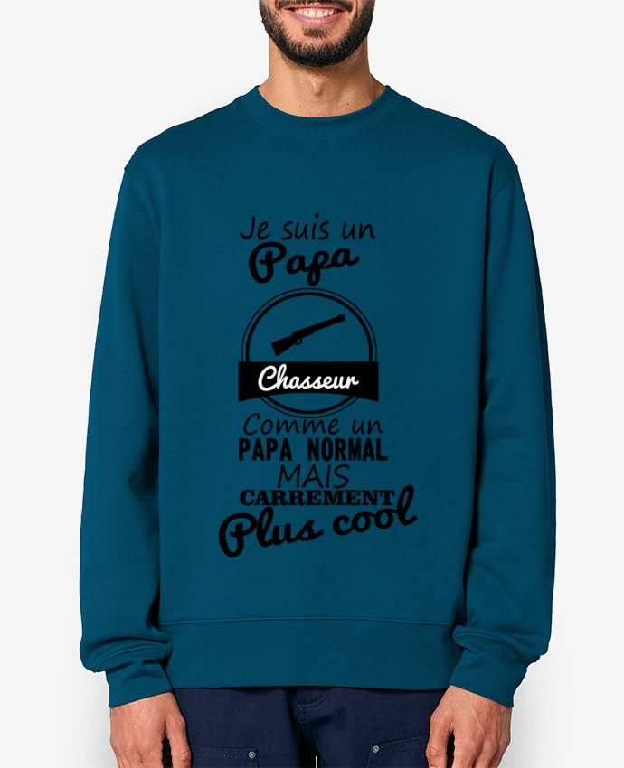 Sweat-shirt Je suis un papa chasseur comme un papa normal mais carrément plus cool Par Benichan