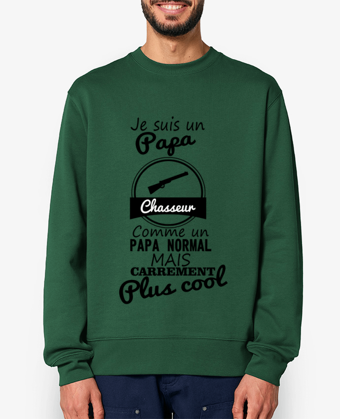 Sweat-shirt Je suis un papa chasseur comme un papa normal mais carrément plus cool Par Benichan