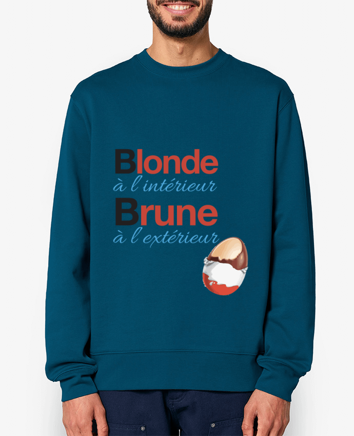 Sweat-shirt Blonde à l'intérieur / Brune à l'extérieur Par Monidentitevisuelle