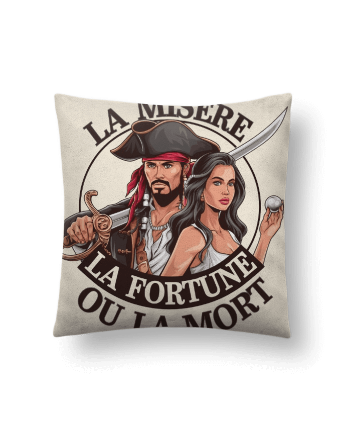 Coussin suédine la misere la fortune ou la mort par bwilfy