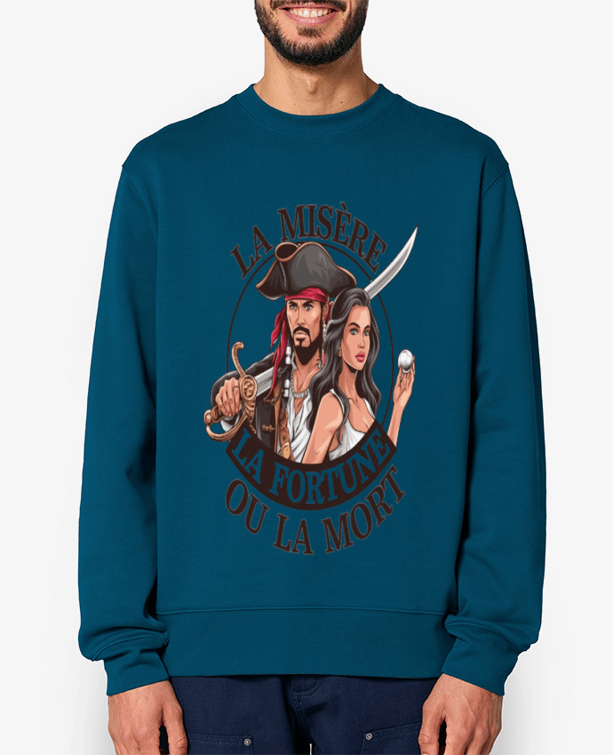Sweat-shirt la misere la fortune ou la mort Par bwilfy