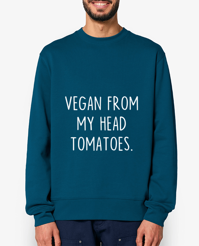 Sweat-shirt Vegan from my head tomatoes. Par Bichette