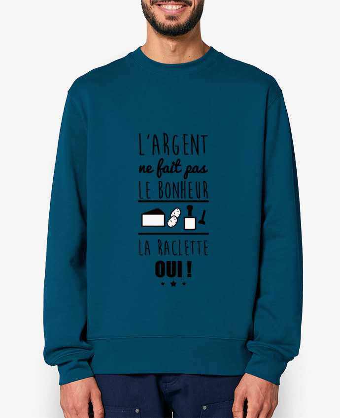 Sweat-shirt L'argent ne fait pas le bonheur la raclette oui ! Par Benichan