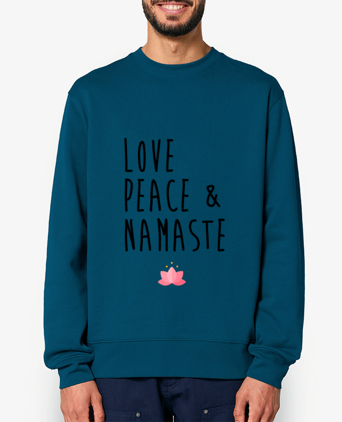 Sweat-shirt Love, Peace & Namaste Par tunetoo