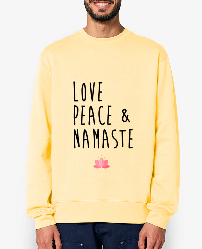 Sweat-shirt Love, Peace & Namaste Par tunetoo