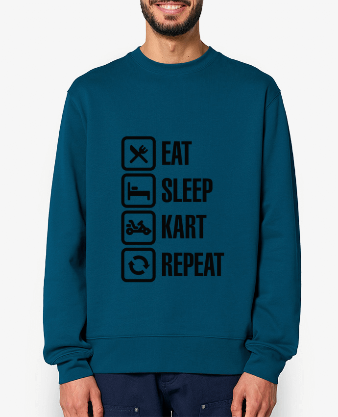 Sweat-shirt Eat, sleep, kart, repeat Par LaundryFactory