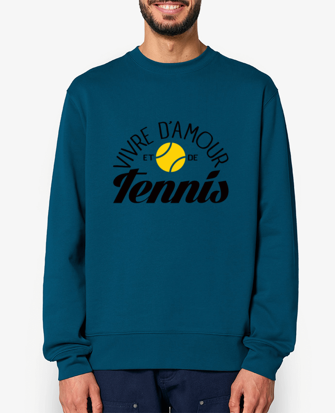 Sweat-shirt Vivre d'Amour et de Tennis Par Freeyourshirt.com
