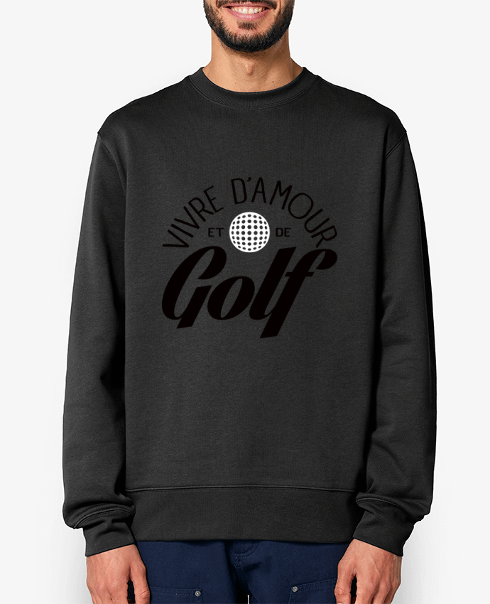 Sweat-shirt Vivre d'Amour et de Golf Par Freeyourshirt.com