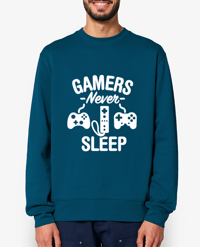 Sweat-shirt Gamers never sleep Par LaundryFactory