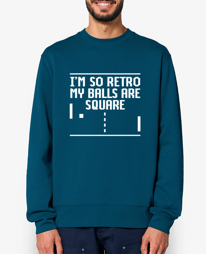 Sweat-shirt I'm so retro my balls are square Par LaundryFactory