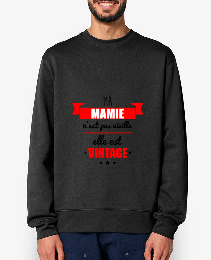 Sweat-shirt Ma mamie n'est pas vieille elle est vintage Par Benichan