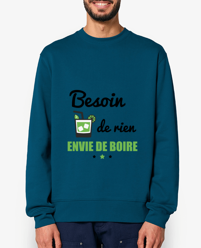 Sweat-shirt Besoin de rien, envie de boire Par Benichan