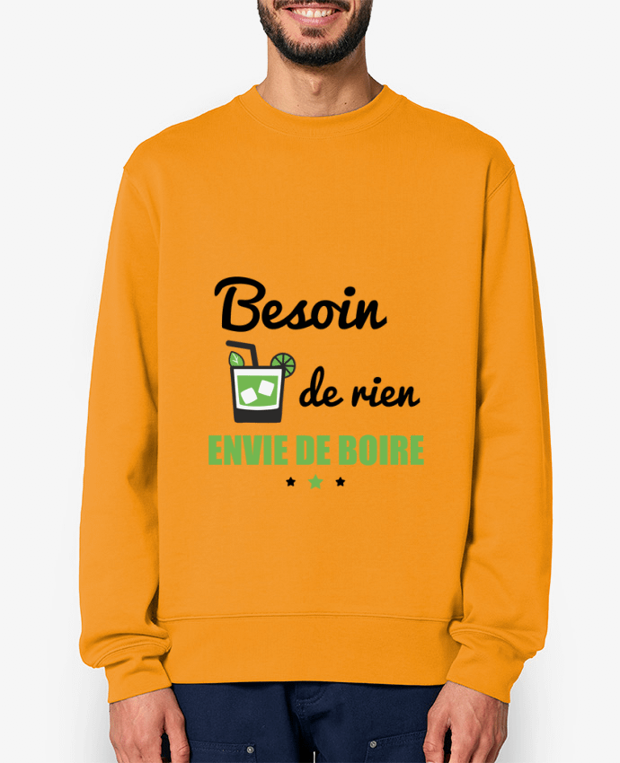 Sweat-shirt Besoin de rien, envie de boire Par Benichan