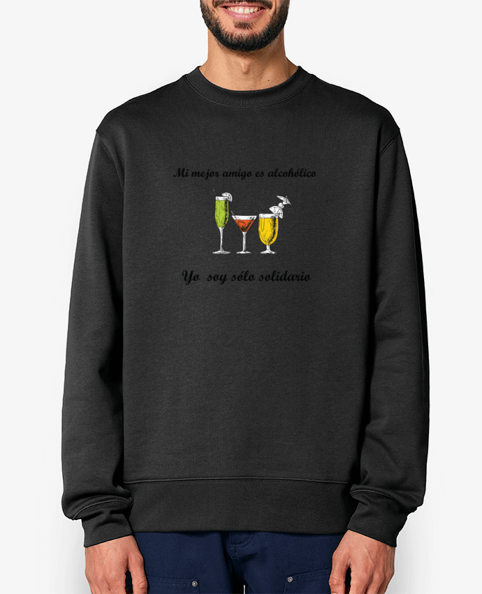 Sweat-shirt Mi mejor amigo es alcohólico, yo soy sólo solidario Par tunetoo