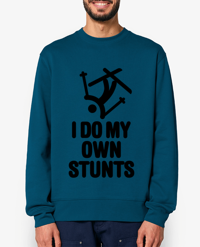 Sweat-shirt I DO MY OWN STUNTS SKI Black Par LaundryFactory