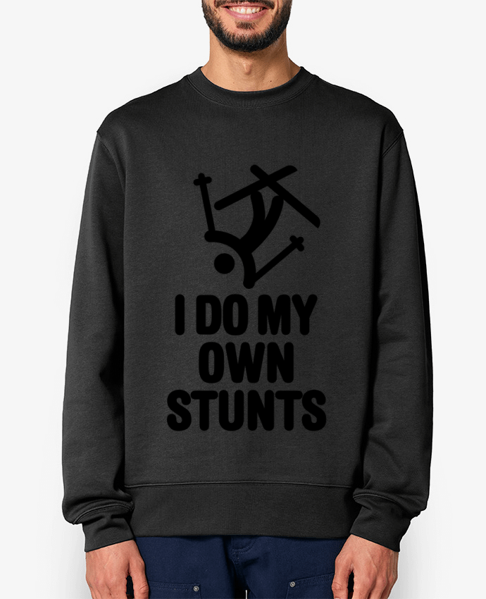 Sweat-shirt I DO MY OWN STUNTS SKI Black Par LaundryFactory