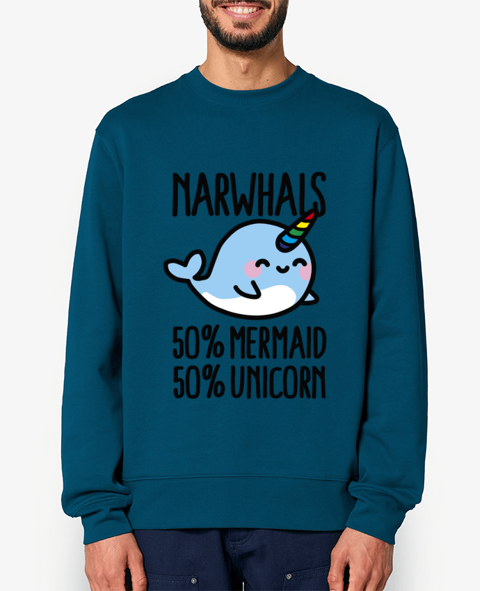 Sweat-shirt NARWHALS MERMAID UNICORN Par LaundryFactory