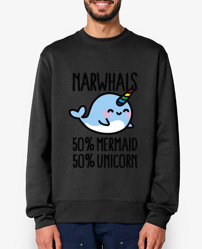 Sweat-shirt NARWHALS MERMAID UNICORN Par LaundryFactory