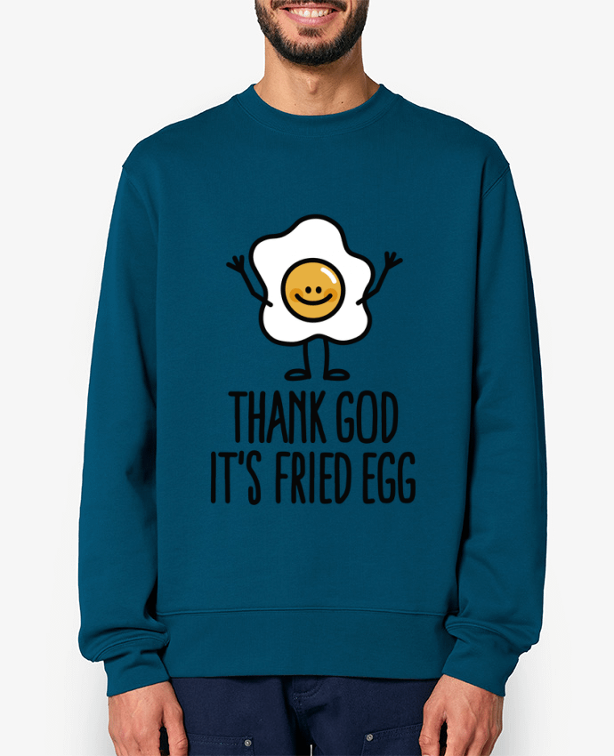 Sweat-shirt THANK GOD ITS FRIED EGG Par LaundryFactory