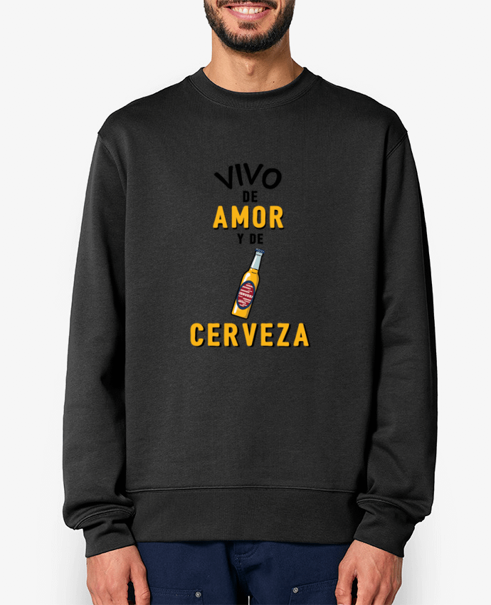 Sweat-shirt Vivo de amor y de cerveza Par tunetoo