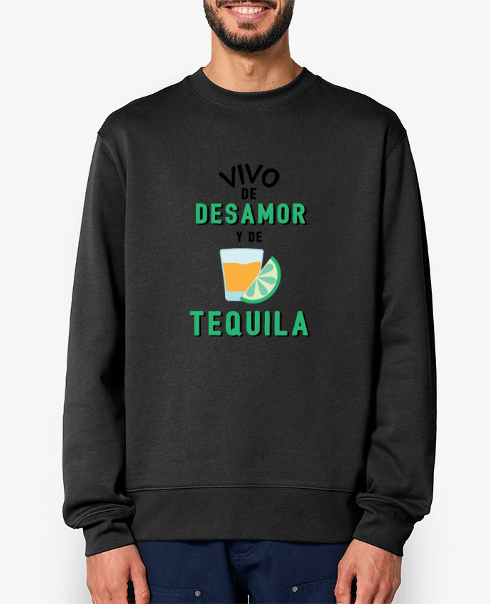 Sweat-shirt Vivo de desamor y de tequila Par tunetoo