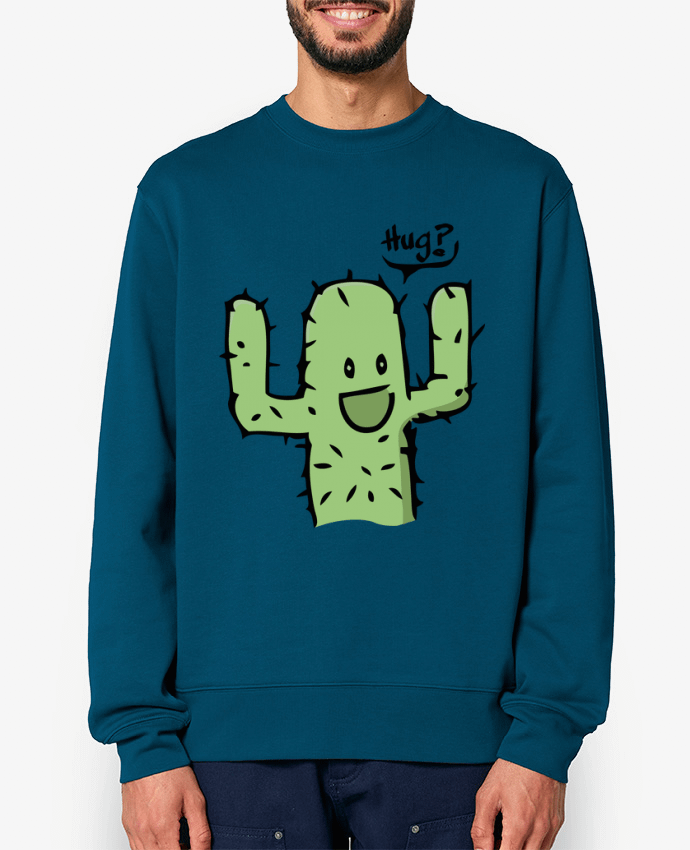 Sweat-shirt cactus calin gratuit Par Tête Au Carré