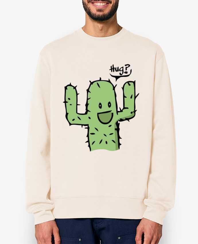 Sweat-shirt cactus calin gratuit Par Tête Au Carré