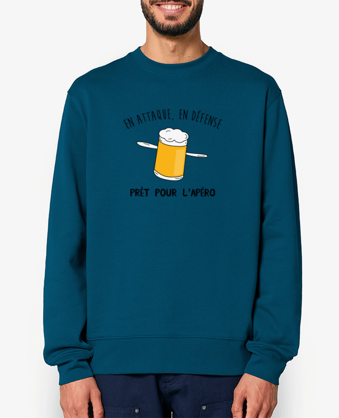 Sweat-shirt en attaque en défense, prêt pour l'apéro Par tunetoo