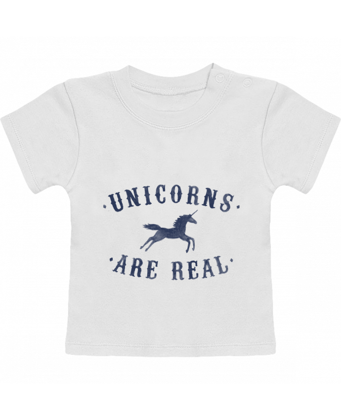 T-shirt bébé Unicorns are real manches courtes du designer Florent Bodart