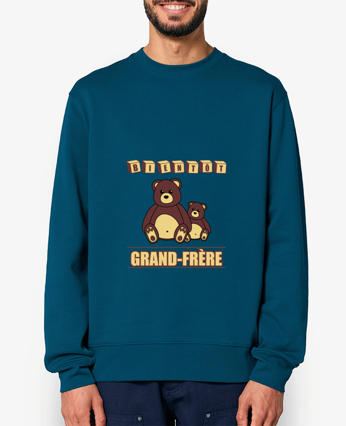 Sweat-shirt Bientôt Grand-Frère avec ours en peluche mignon Par Benichan