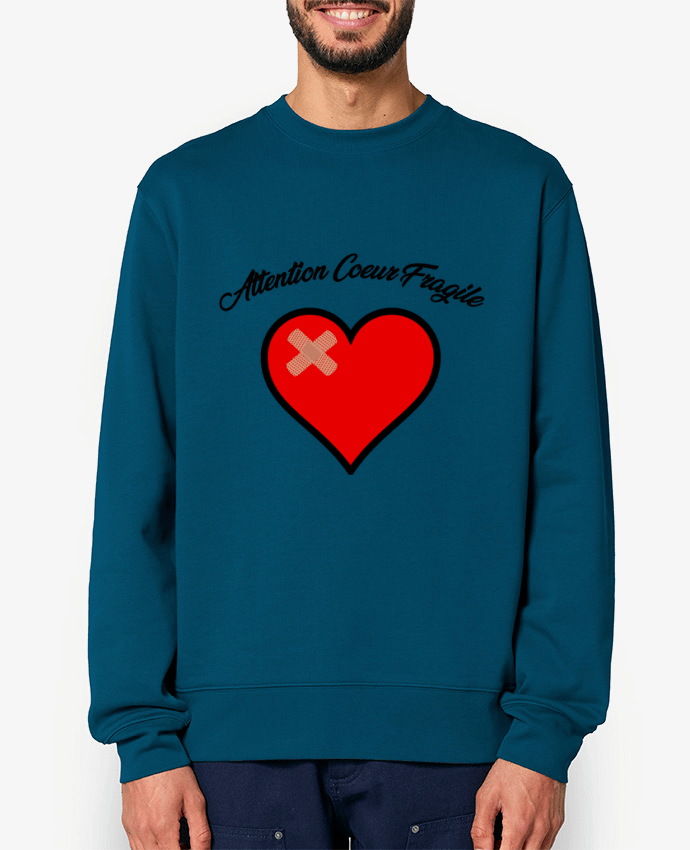 Sweat-shirt Coeur Fragile Par funky-dude