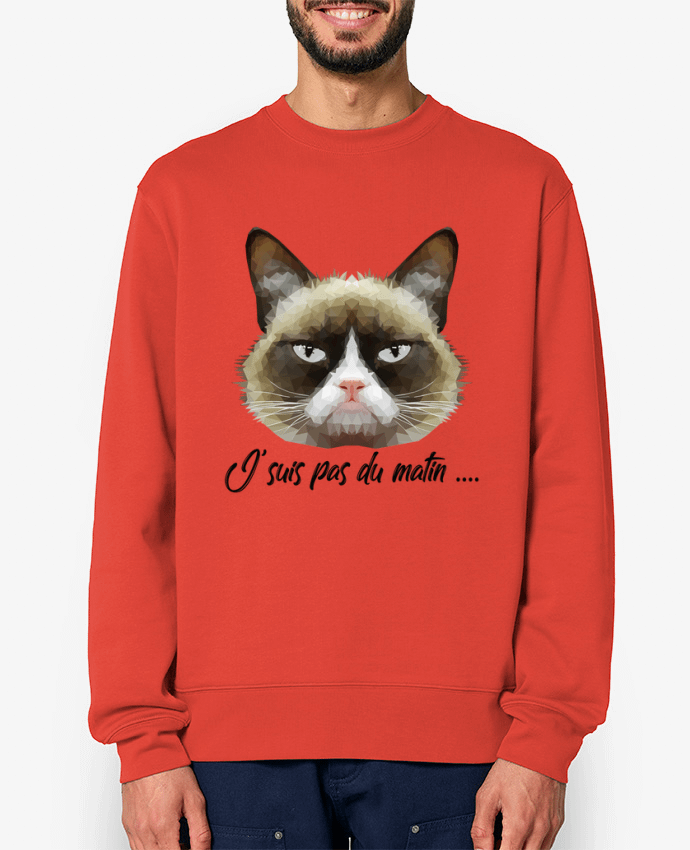 Sweat-shirt je suis pas du matin Par DesignMe