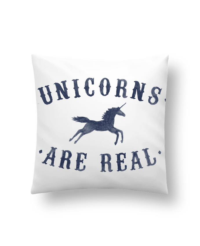 Cushion synthetic soft 45 x 45 cm Unicorns are real by Florent Bodart