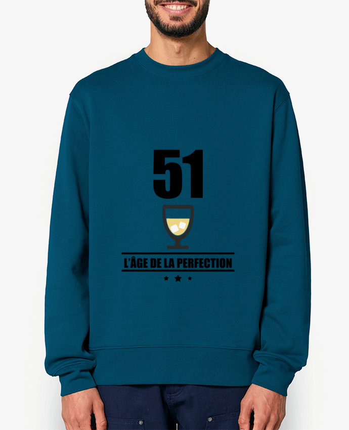 Sweat-shirt 51 ans, âge de la perfection, pastis, anniversaire Par Benichan