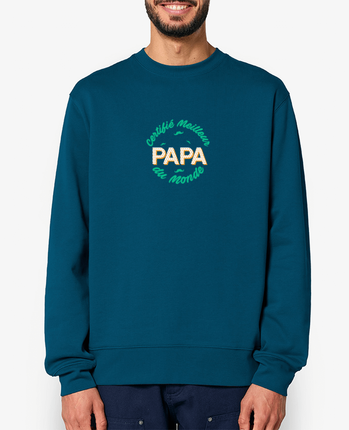 Sweat-shirt Certifié meilleur papa du monde Par tunetoo