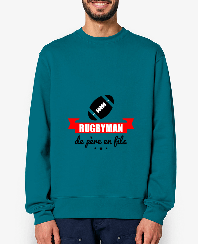 Sweat-shirt Rugbyman de père en fils, rugby, rugbyman Par Benichan